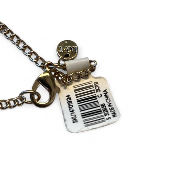 ❤️ NWT! LOFT Chain Wrapped Crystal and Rhinestone Long Necklace - Picture 6 of 8